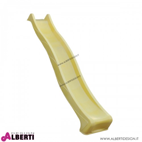 Scivolo giallo ondulato in plastica per bambini 305x45 cm