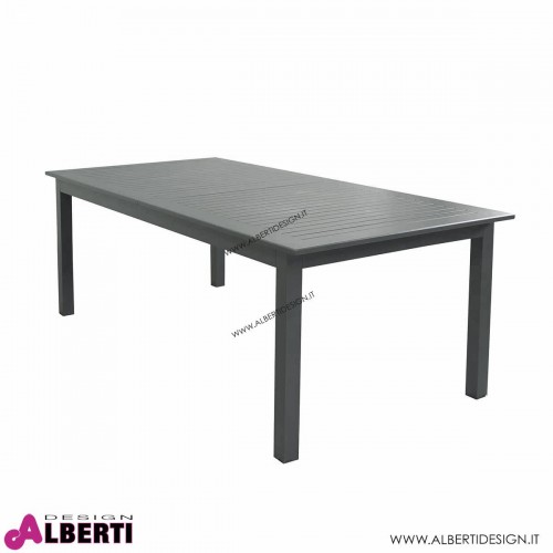 Tavolo da esterno allungabile color antracite 220/280x100x75 cm