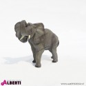 Elefante grigio in vetro resina 60x25x44 cm