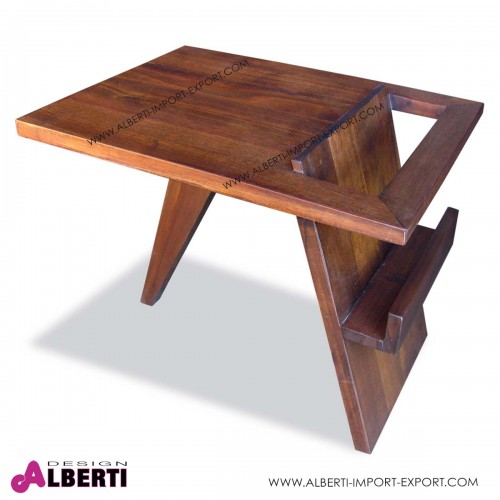 Tavolino in legno di acacia READ-ME porta riviste 55x40