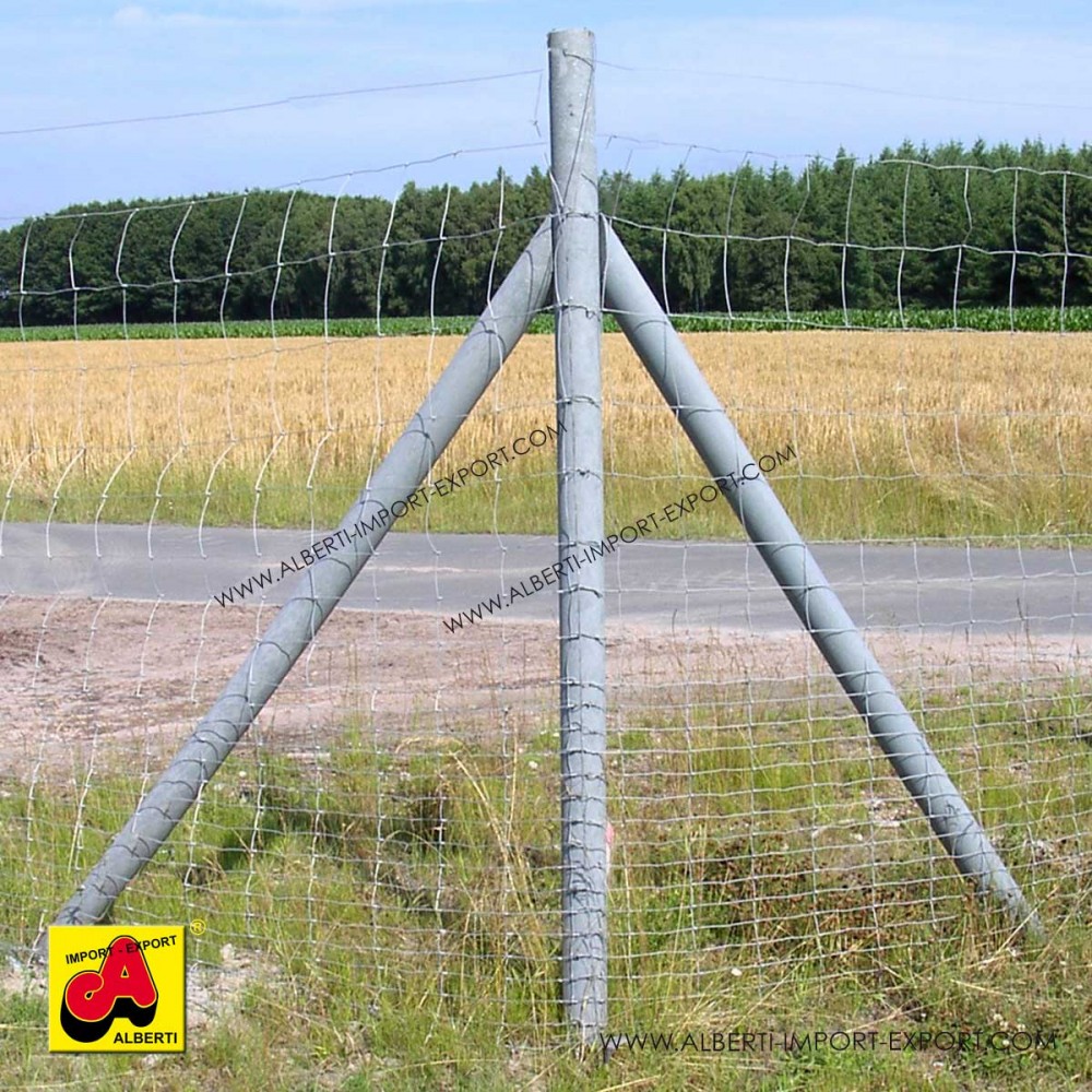 Nextradeitalia 1 PZ Pali In Legno CM 8 Altezza CM 300 H TONDI Senza Punta TRATTATI IMPREGNATI Per Recinzione STACCIONATA/STECCATO PALO Tondo