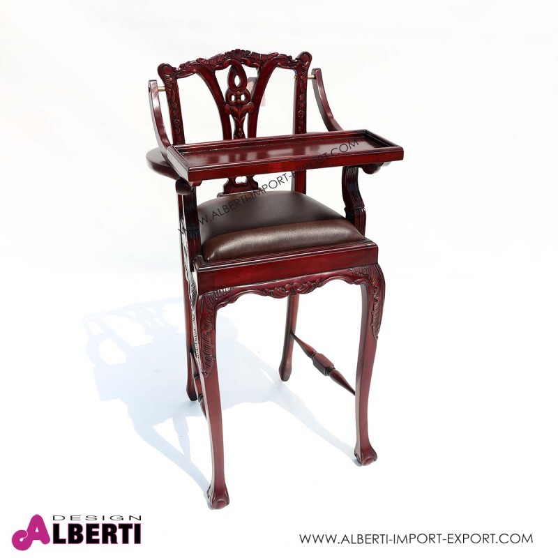 Seggiolone bambini marrone mogano/ecop.marrone 51x50x100 Seggioloni per bambini in legno