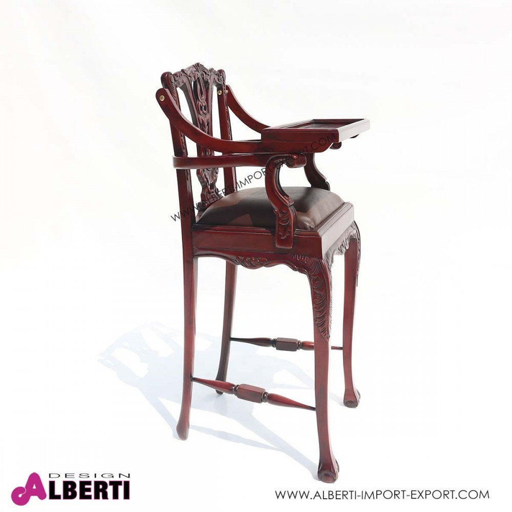 Seggiolone bambini marrone mogano/ecop.marrone 51x50x100 Seggioloni per bambini in legno