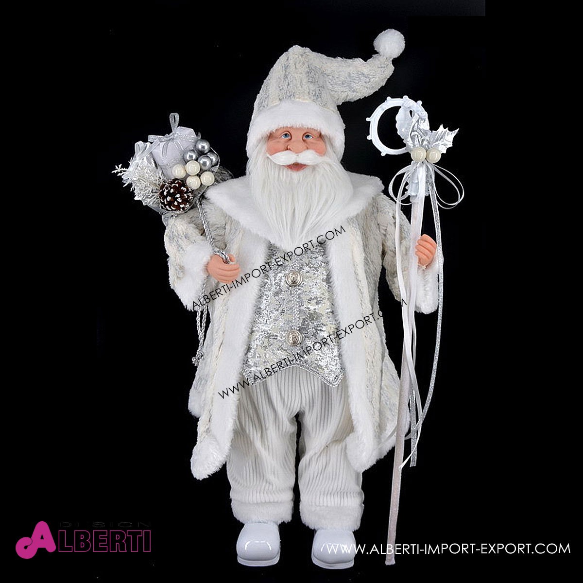 Babbo Natale 70 Cm.Babbo Natale In Piedi Bia Arg70cm