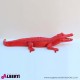 963 PLA268_a Alligatore rosso in vetro resina 198cm