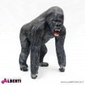 Gorilla dimensioni reali con bocca aperta in vetroresina H 130cm