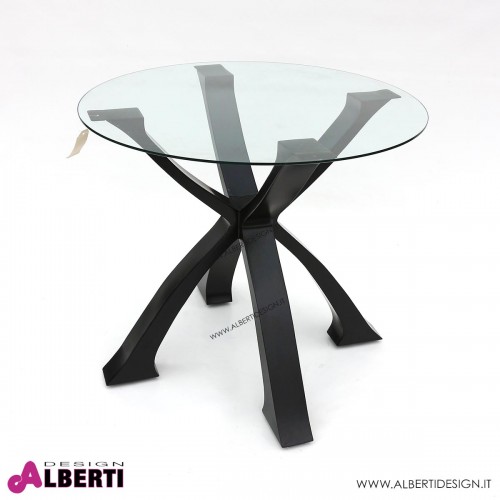 Tavolo con base in acciaio nera opaca75x75xh72 cm