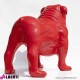 963 PLA483_g Bulldog rosso in vetro resina100x180xH150cm rosso