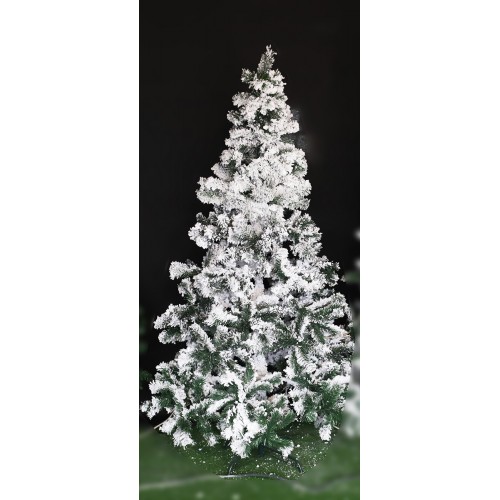 Albero di Natale innevato in PVC Megeve H180 cm