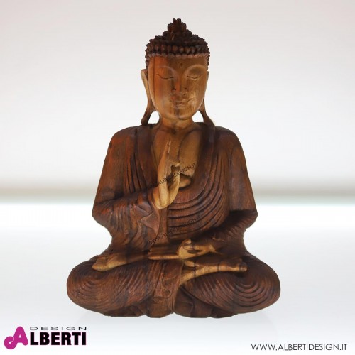 Buddha legno bicolor 30x15xH40 cm