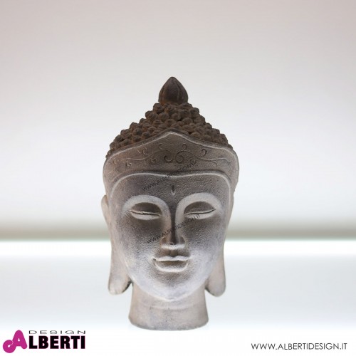 Testa Buddha cemento 30cm