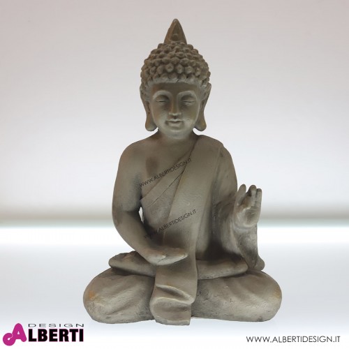 Buddha in pietra colore grigio 36x22xh54 cm