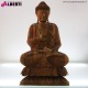 Buddha in legno bicolor 45x22xH80cm
