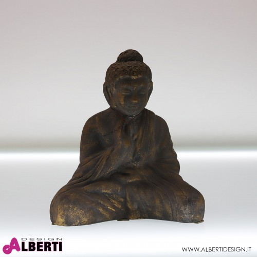Buddha in preghiera in terracotta 25x16x30cm