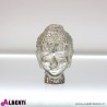 Testa Buddha in vetro silver H20