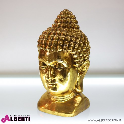 Testa Buddha oro 27x25x47cm