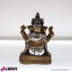 Ganesha in resina color oro 18x14xH27