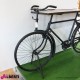 Tavolo su base bicicletta nera 210x50xh108 cm