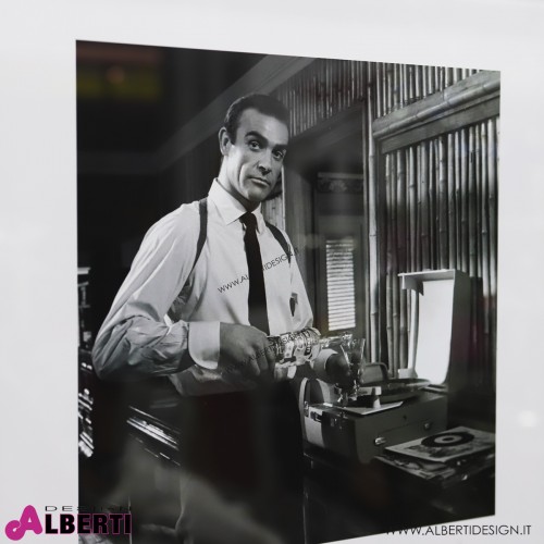 Quadro Sean Connery 50x5x50 cm con cornice in vetro