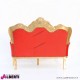 962 NMMILG^ROSSO_f Divano Milano gold/rosso strass  2p.150x80x129