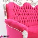 962 NMMILS^FUCSIA_d Divano Milano silver/fucsia stras2p.150x80x129