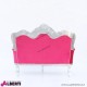 962 NMMILS^FUCSIA_g Divano Milano silver/fucsia stras2p.150x80x129