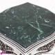 962 NMTAVQS^V_d Tavolino arg.marmo verde 44x44x74