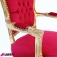 962 NMVENEGOLD^RO_e Poltrona Venezia oro/rosso vell. 50x65x100