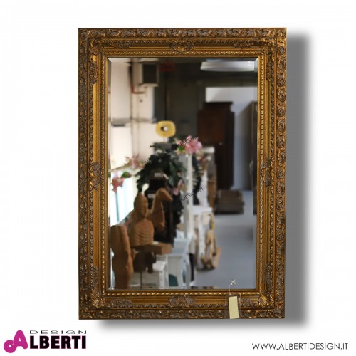 Specchio in legno color oro antico 78x6x107 cm