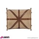 Sgabello Sanpark Cross pelle/tessuto 51x49xH45 cm