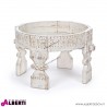 Tavolino Yasir in legno bianco D50H35 cm