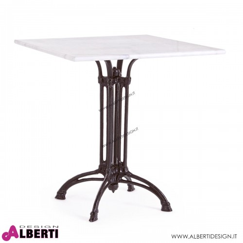 Tavolo Loren con piano marmo 70x70H71 cm