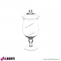 Vaso con coperchio in vetro H45 D18,5 cm