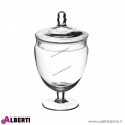Vaso in vetro con coperchio H21 D11 cm