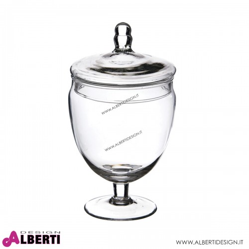 Vaso in vetro con coperchio H21 D11 cm