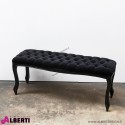 Panca barocco Opulent nera 114x34x43 cm