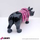 Rinoceronte nero/fucsia 40x60cm