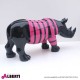 Rinoceronte nero/fucsia 40x60cm