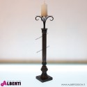 Candelabro legno e ferro 12x12xH58,5 cm