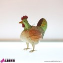 Gallo colorato in ferro battuto 40x20xH40cm