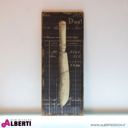 Pannello con coltello in juta L30,5xP2xH76 cm
