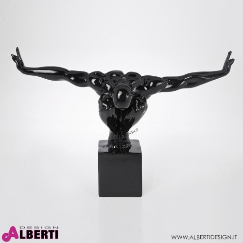 Oggetto decorativo Atleta 43x15xH29 cm bianco