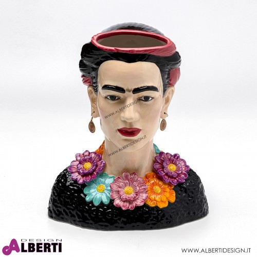 Busto Frida Kahlo colorato in resina 30x16x39h cm