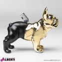 Salvadanaio Bulldog GoldBlack 34x14,5x27 cm
