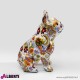 Figura Bulldog floreale 13x22xH30