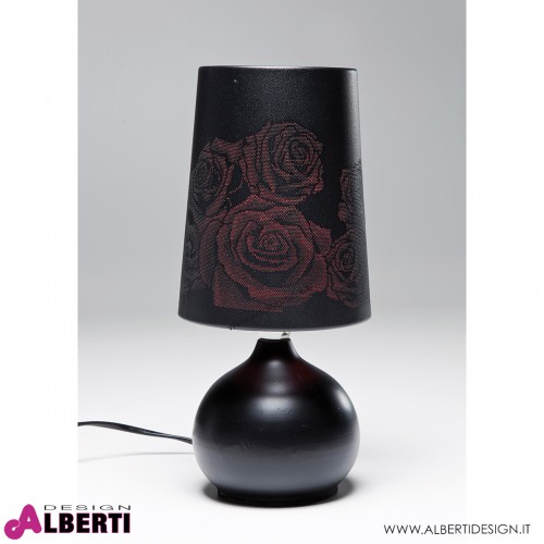 Lampada da tavolo Boudoir Rose nera H 25cm