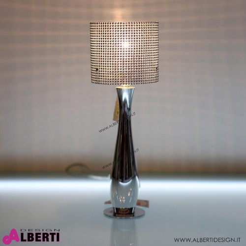 Lampada da tavolo Glamour cromata D15xH41 cm