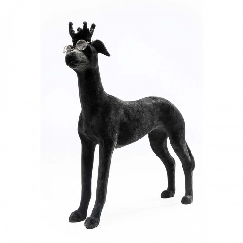 Figura cane Flock nero 43x12,5x43