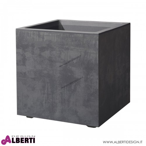 Vaso cubo Millennium antracite in plastica 39x39xH39cm