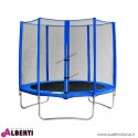 Trampolino elastico per bambini con rete di protezione D244xH245 cm